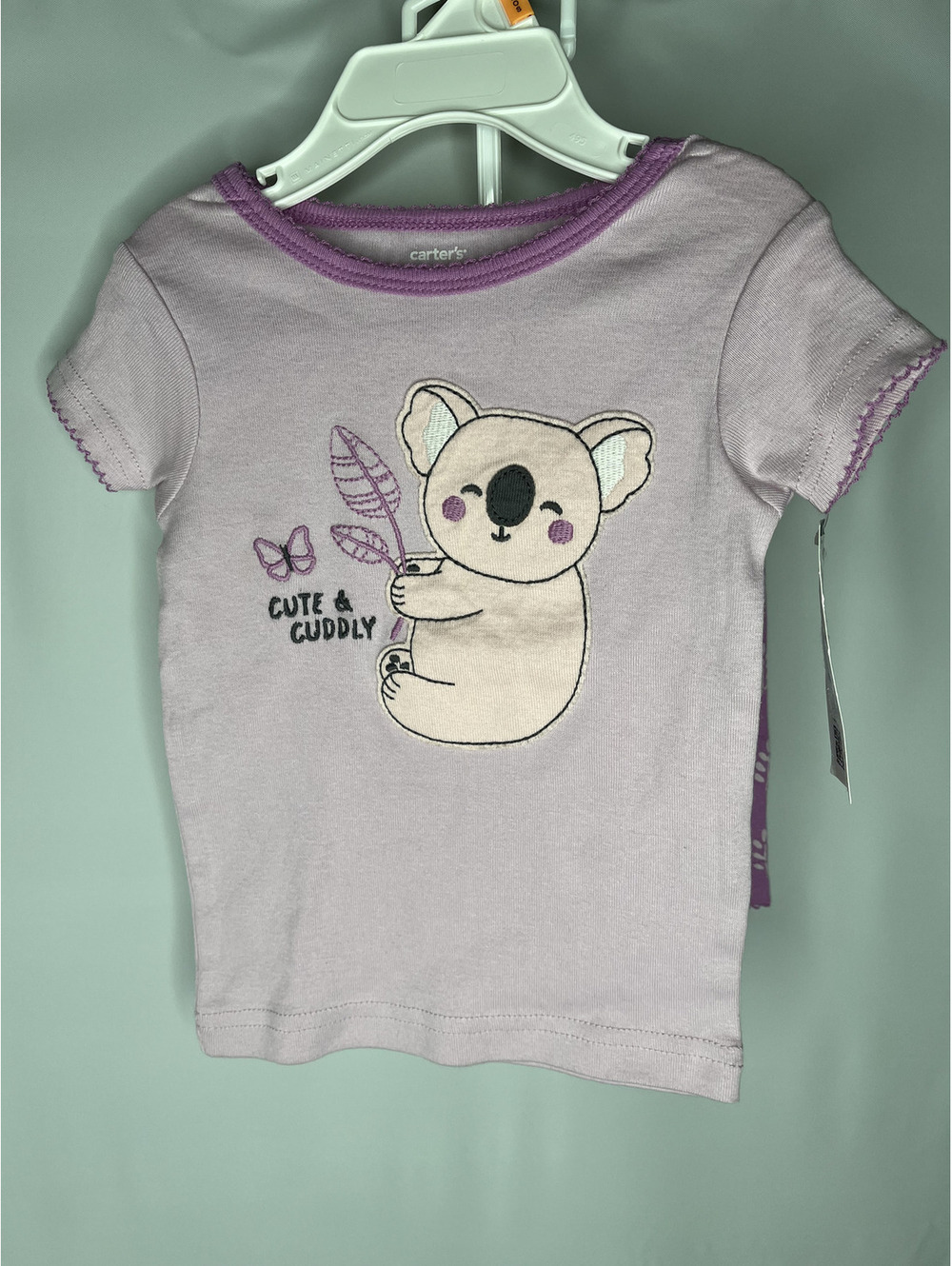 NWT Carter's Baby Girl Purple 2 Piece Set-Pajamas/Shorts Size 12M